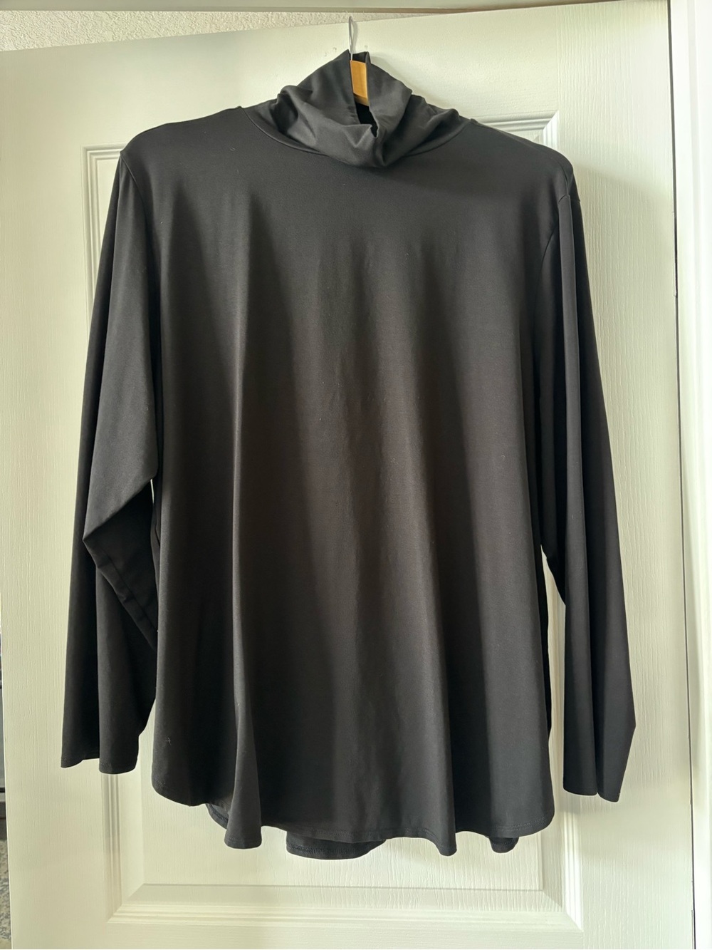 Like New Marla Wynne Black Turtleneck Soft Long Sleeve Top - 2X